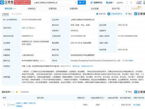 張江集團布局未來 成立數(shù)智經(jīng)濟發(fā)展公司，深耕數(shù)據(jù)處理服務新藍海